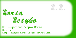 maria metyko business card